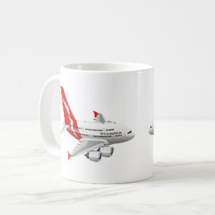 Cartoon aeroplane coffee mug