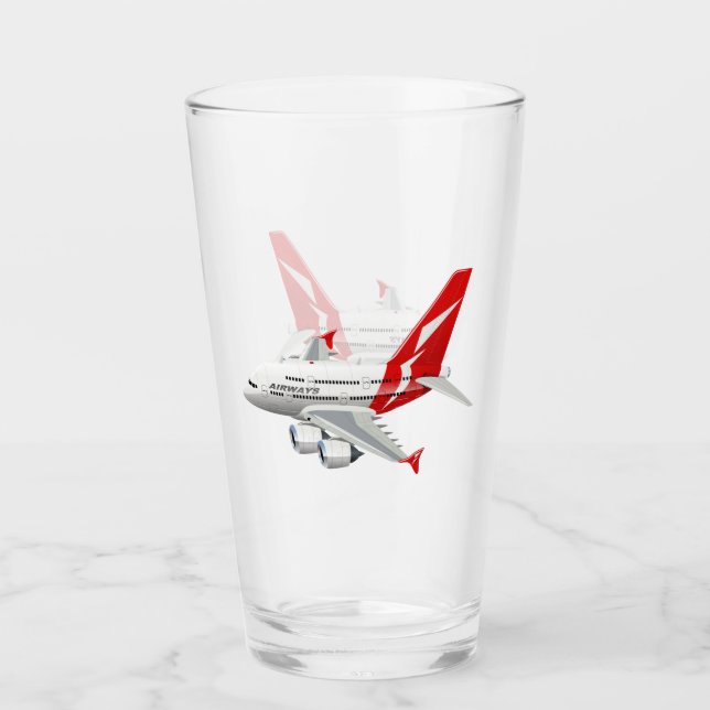 Cartoon aeroplane glass (Front)