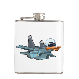 Cartoon aeroplane hip flask