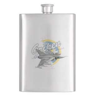 Cartoon aeroplane hip flask