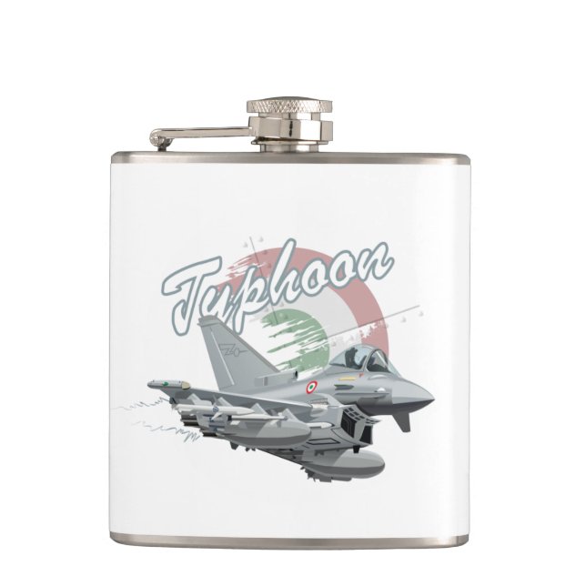 Cartoon aeroplane hip flask (Front)