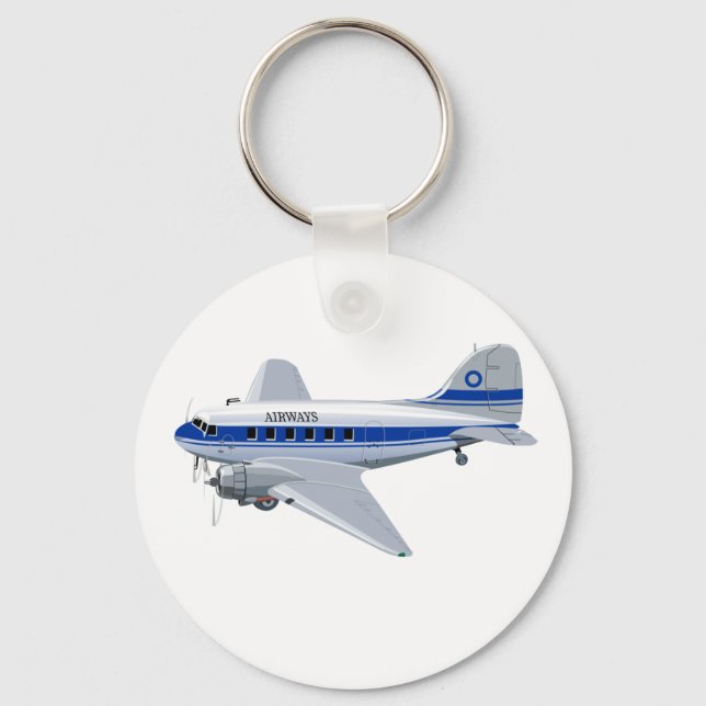 Cartoon aeroplane key ring (Front)