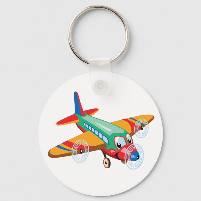 cartoon aeroplane key ring (Front)