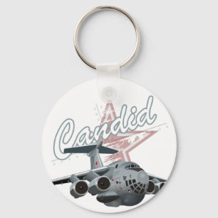Cartoon aeroplane key ring