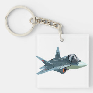 Cartoon aeroplane key ring