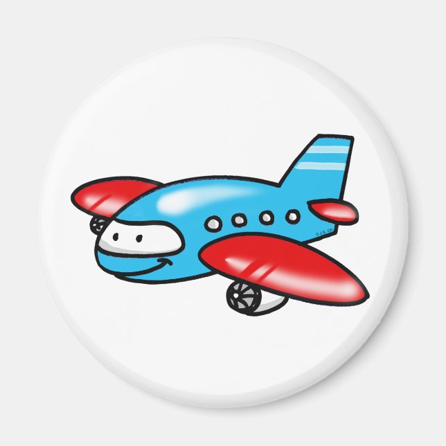 cartoon aeroplane magnet (Front)
