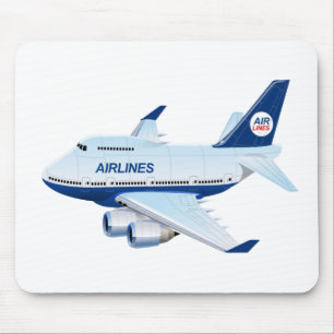 Cartoon aeroplane mouse mat