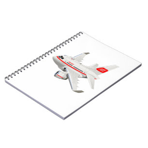 Cartoon aeroplane notebook