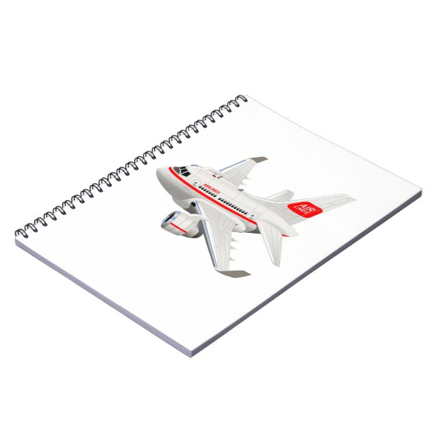 Cartoon aeroplane notebook (Left Side)