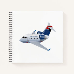 Cartoon aeroplane notebook