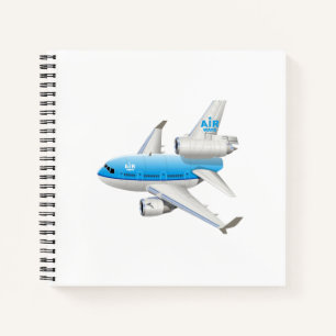 Cartoon aeroplane notebook