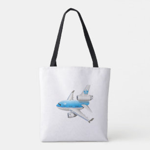 Cartoon aeroplane tote bag