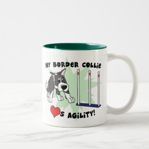 Cartoon Agility Border Collie Mug