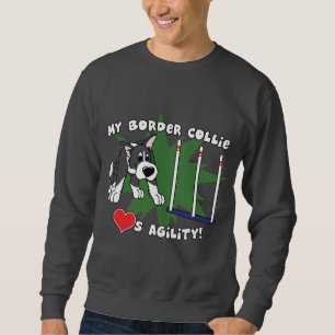 Cartoon Agility Border Collie Sweatshirt