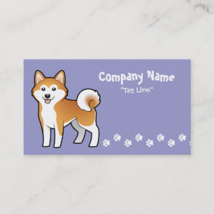 Cartoon Akita Inu / Shiba Inu Business Card