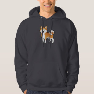 Cartoon Akita Inu / Shiba Inu Hoodie
