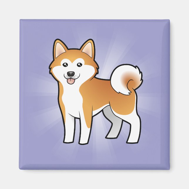 Cartoon Akita Inu / Shiba Inu Magnet (Front)