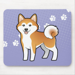 Cartoon Akita Inu / Shiba Inu Mouse Mat