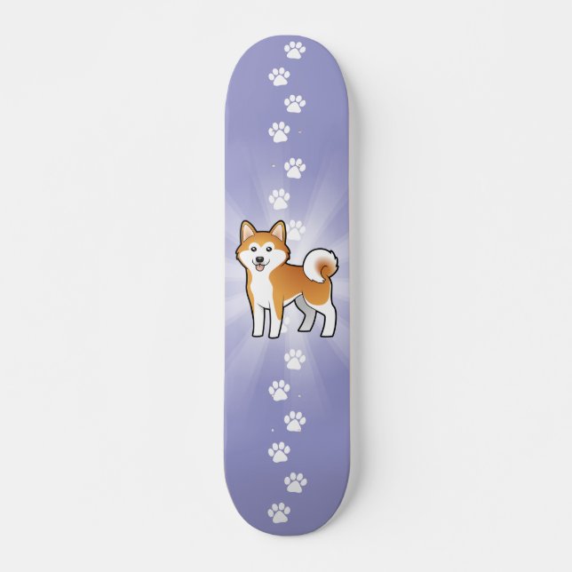 Cartoon Akita Inu / Shiba Inu Skateboard (Front)