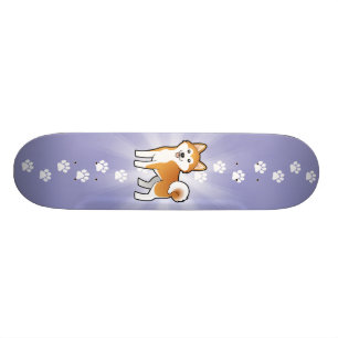 Cartoon Akita Inu / Shiba Inu Skateboard