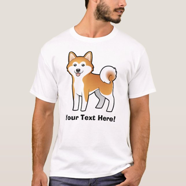 Cartoon Akita Inu / Shiba Inu T-Shirt (Front)