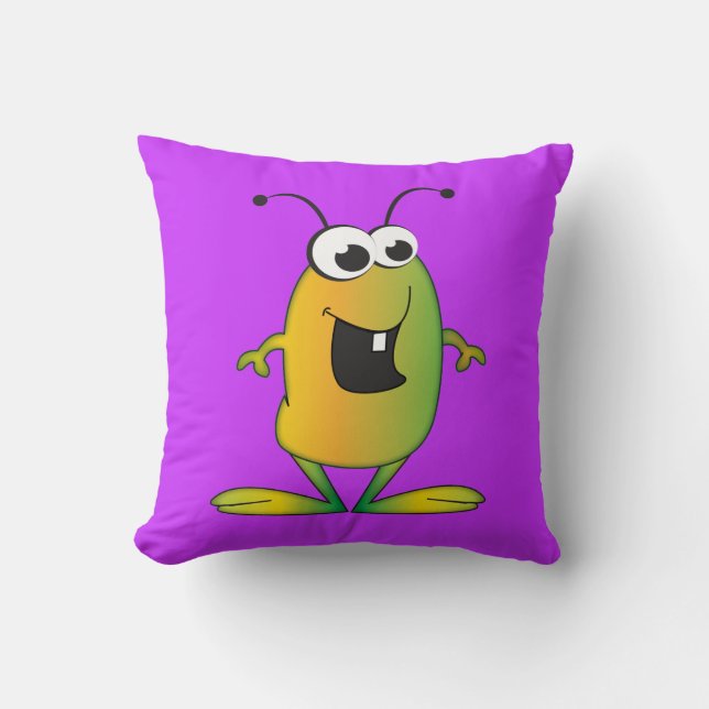 Cartoon Alien Pillow (Front)