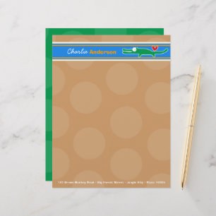 Cartoon Alligator Fun Personal Custom Letterhead