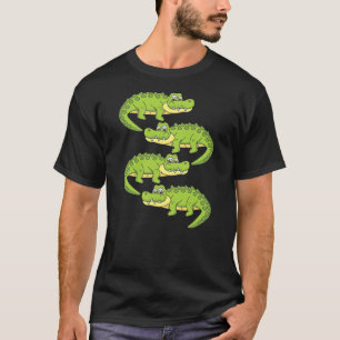 Cartoon Alligators Funny Alligator Lover Graphic T-Shirt