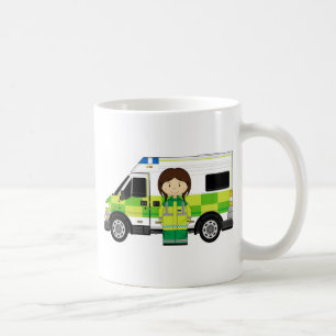 Cartoon Ambulance and EMT Coffee Mug