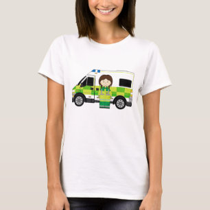 Cartoon Ambulance and EMT T-Shirt