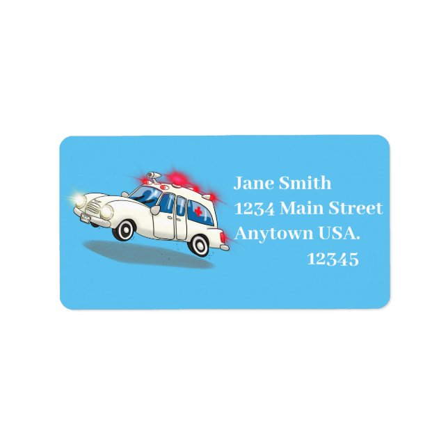 Cartoon Ambulance Label (Front)