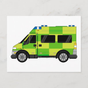Cartoon Ambulance Postcard