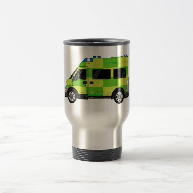 Cartoon Ambulance Travel Mug (Center)