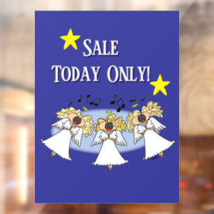 Cartoon Angel Choir Customisable Window Cling