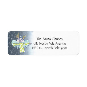 Cartoon Angel Return Address Label