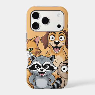 Cartoon Animal Friends Team Illustration