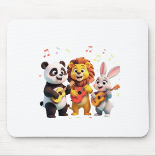🎵 Cartoon Animal Music Party – Fun & Cute Musical Mouse Mat