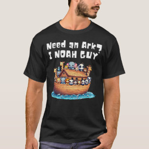 Cartoon Animal Need An Ark I Noah Guy Christian Fu T-Shirt