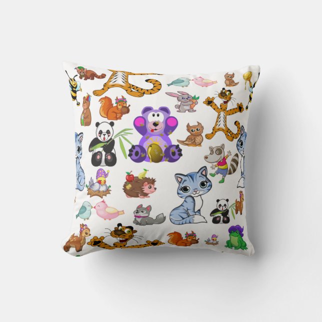 Cartoon Animals Cushion (Front)