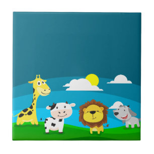 Cartoon animals tile