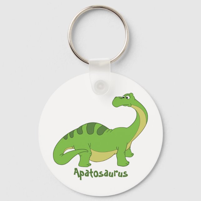 Cartoon Apatosaurus Key Ring (Front)