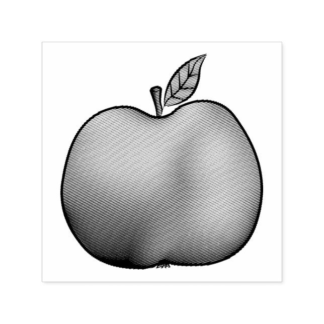 Cartoon Apple Shape Self-inking Stamp (Design)