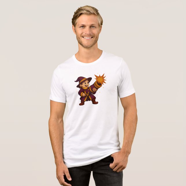 Cartoon Artillery Mage T-Shirt Tri-Blend Shirt (Front Full)