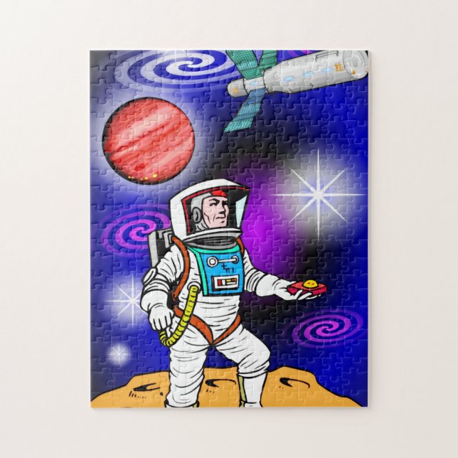Cartoon Astronaut Jigsaw Puzzle (Vertical)