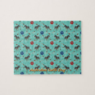 Cartoon Australian Cattle Dog Jigsaw Puzzle