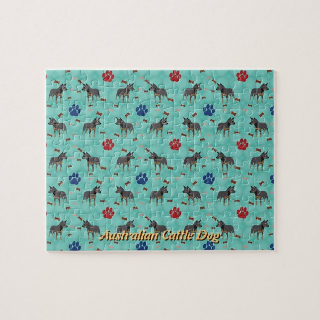 Cartoon Australian Cattle Dog Jigsaw Puzzle (Horizontal)