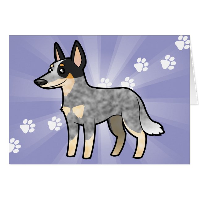 Cartoon Australian Cattle Dog / Kelpie (Front Horizontal)