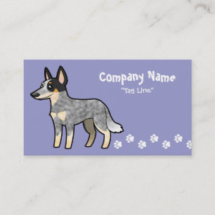Cartoon Australian Cattle Dog / Kelpie Business Card