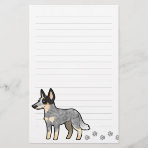 Cartoon Australian Cattle Dog / Kelpie Stationery