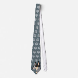 Cartoon Australian Cattle Dog / Kelpie Tie